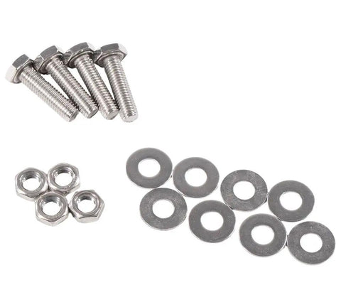 Bolts, nuts, and washers for Straight Mud Flap Hanger Kit With 30 Inch Spring Loaded Hanger For Semi Rigs, Aluminum Plate