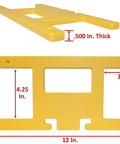 Yellow wall mount of Heavy Duty Extension Cord Reel And Yellow Cord Organizer Set Two Pack That Holds 100 Feet Each