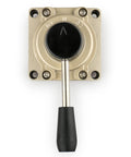 Pneumatic Hands-On Lever Valve With Rotary Positioner For Manual Control, Three Position Four Way Valve With Quarter Inch Ports