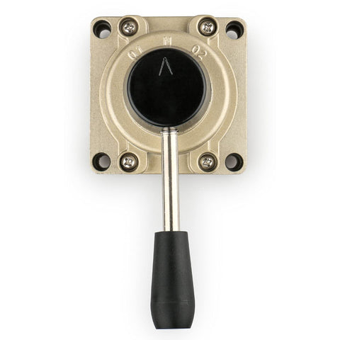 Pneumatic Hands-On Lever Valve With Rotary Positioner For Manual Control, Three Position Four Way Valve With Quarter Inch Ports