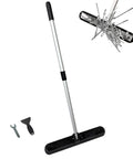 Heavy Duty Telescoping Magnetic Pick Up Tool 27 To 44 Inches, 57 Lb Pull Magnetic Nail Sweeper with a collected metal view