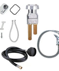 UPC Certified Salon Shampoo Bowl Faucet With Sprayer And Vacuum Breaker Pro Grade Chrome Finish Hot And Cold Water Control components