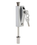 Keyed Sliding Patio Door Lock With Spring Loaded Latch And Two Keys For Enhanced Home Security On Sliding Glass Doors Patio Gates And Fences Suitable For Double Doors In Silver Finish