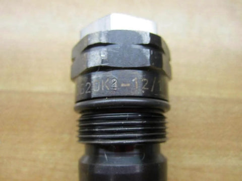 Bosch Rexroth D620K2-12/100XYV Hydraulic Control Valve close-up showing part details and threading for industrial applications.