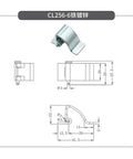 Diagram of Removable Hidden Trap Door Hinge For Cabinets, CL256, industrial style iron galvanized, heavy duty, rust resistant