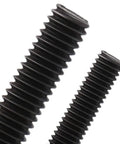 Hella Tough 1/4-20 X 1 Inch Socket Head Cap Screws Alloy Steel Black Oxide Hex Allen Bolts close-up of threads