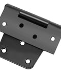 Heavy Duty Wrought Iron Door And Gate Hinges, 10 Pack Black Rustproof Barn Hinges With 90 Screws, close-up view of black hinge