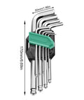 Solid 9 Piece Hex Key Tool Set With Tough Coating For Heavy Duty Jobs And Quick Fixes At Home Or Shop Perfect For Pros Who Need Durable Allen Wrenches That Last Longer Than The Rest. 9-piece hex key set with holder, 1.5-10mm, steel