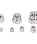 Fabater 50 Pcs A2 70 Stainless Steel Cap Nut Kit With Precise Threads For Auto Repair, Machining And Heavy Equipment Maintenance Installation Durable And Secure Fit Fastener Accessory, assorted sizes
