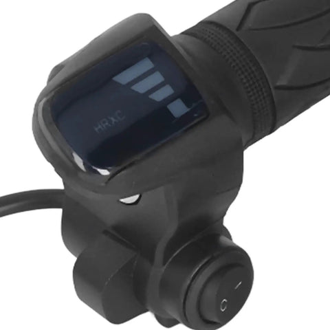 Pair Of Twist Throttle Grips With LED Battery Display For Electric Bikes And Scooters, Ergonomic Anti Slip Rubber Grips With Clear Readout Power Level, Durable Comfort For Daily Rides
