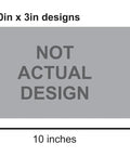 StickerTalk I Brake for Squirrels magnet, gray 10 by 3 inch rounded-rectangle placeholder with NOT ACTUAL DESIGN