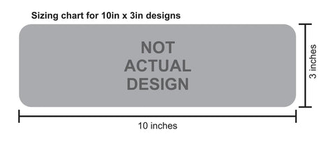 StickerTalk I Brake for Squirrels magnet, gray 10 by 3 inch rounded-rectangle placeholder with NOT ACTUAL DESIGN