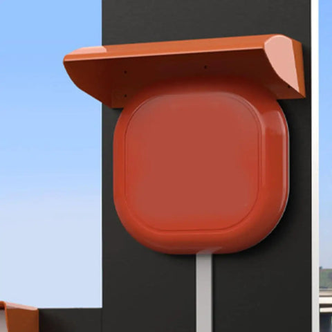 Heavy Duty EV Charger Rain Cover Outdoor Weather Shield Waterproof Protection Case Tough As Nails Plastic Roof mounted on a wall