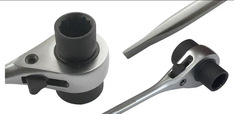 Chainsaw Maintenance Tool With Dual 13 Mm And 19 Mm T Bar Wrench Groove Cleaner Tip For Clearing Bar Grooves Universal Fit