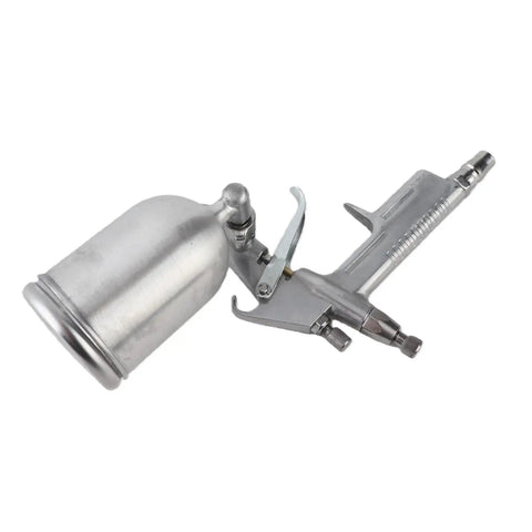 Top Notch Mini Pneumatic Spray Gun Featuring A Butter Smooth 0.5mm Nozzle Effortless Fine Mist Atomization For Auto Detailing Craft Projects Lightweight Handheld Design Makes Painting A Breeze in silver finish