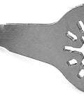 Workhorse Caulk Removal Tool With 1 Inch Serrated Blade for Oscillating Multitools, shown from side highlighting blade and serrated edge.