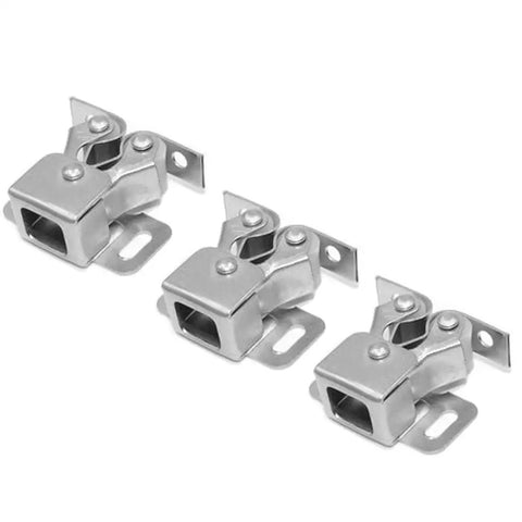 No Screw Install Needed For This Cool Spring Loaded Roller Catch Latch Set in stainless steel for cabinet and boat doors.