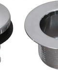 Toe Operated Tub Drain With Chrome Finish 1.5 Inch Fit Plug And Play Easy Install Includes Stopper Assembly And Waste Plug