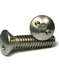 Heavy Duty 18-8 Stainless Steel Spanner Security Machine Screws With Oval Dome Head And Thread Size 8-32, showing two fasteners.