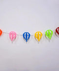 Colorful Felt Hot Air Balloon Garland Two Pack Banner Easy To Set Up For Birthday Party Sky Theme Wall Decor With 20 Colorful Balloons