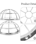Heavy Duty Stainless Steel Sprinkler Head Protectors detailed view of two cage guards for ceiling and wall configurations.