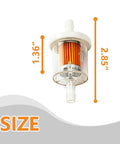 Pack Of 2 Universal Forty Micron Inline Fuel Filter One Quarter Inch For Briggs And Stratton Kawasaki Kohler Husqvarna size view