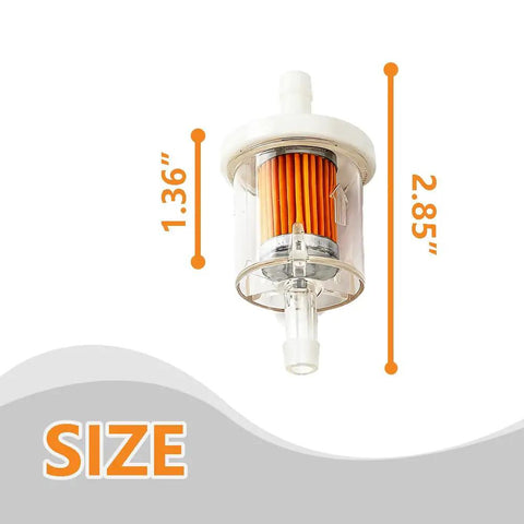 Pack Of 2 Universal Forty Micron Inline Fuel Filter One Quarter Inch For Briggs And Stratton Kawasaki Kohler Husqvarna size view