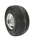 Step Up Your Yard Work With This Beefy 11x4x5 Front Caster Wheel Assembly Replacement For Riding Lawnmowers featuring a robust 11x4 pneumatic tire.