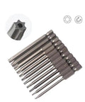 Premium Steel Torx Driver Bit Set With Strong Magnetic Tips And Stable Concentric Design Perfect For T6 To T40 Torx Screws In Auto Shop Electronics Repair And General Hardware Jobs Across The Nation, 11-piece steel bits