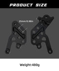 Six-Position Adjustable Bolt-On Footpeg Bracket For Talaria Sting MX3 MX4 Electric Dirt Bike, black CNC aluminum, product size shown