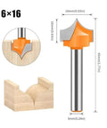 Premium 6mm Shank CNC Router Bit Fancy Milling Cutter For Woodworking Carving Projects Delivers Precision Clean Cuts And Detailed Engraving Results Every Single Time with dimensions shown.