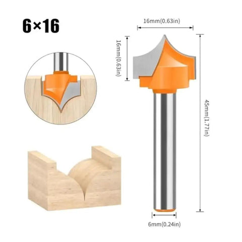 Premium 6mm Shank CNC Router Bit Fancy Milling Cutter For Woodworking Carving Projects Delivers Precision Clean Cuts And Detailed Engraving Results Every Single Time with dimensions shown.