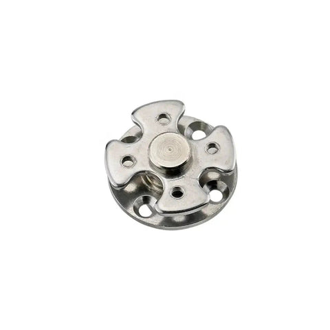 Smooth Adjustable Torque Hinge For 4.5mm Robot Arm Joint With 360 Degree Rotary Disc Damping Shaft top view showcasing metal design.