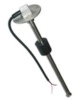 Diesel Fuel Water Level Sensor With Reed Switch, Eight Point Five Inch Sending Unit, SAE Five Hole Mount, Nonlinear Output, Standard American Output 240 To 30 Ohm, 12V To 24V Operation, Includes Gasket And Screws, metal probe