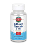 Lithium Orotate Mood Support Supplement With 120 Vcaps For Calm Vibes And Mood Stability, Unflavored Capsules, bottle front view