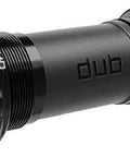 DUB English Bottom Bracket 68/73Mm Shell With 55Mm Chainline, black threaded cups, British Standard, 28.99Mm Spindle, side view