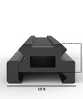 End view of Picatinny Riser Mount With Recoil Stop Base Lockdown V3 Five Point Five Inch Length 13 Slot Low Profile Rail Mount