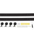 Heavy Duty Wall Mounted Stair Handrail Built From Premium Stainless Steel providing a rock solid grip and a slick black finish for dependable daily use and home safety accessories including mounts and screws.