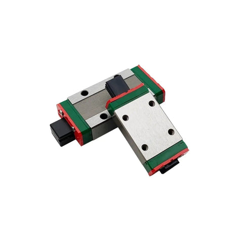 Miniature Linear Guide Rail System MGN7C Carriage 80mm, Smooth Glide, compact design, silver and green, CNC and 3D printer use