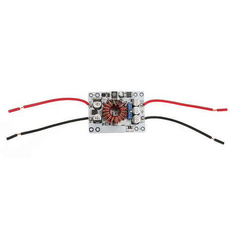 Heavy Duty 180W Dc Dc Boost Converter Module with red and black wires for solar arrays, EV chargers, and LED strips.