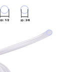 DERPIPE clear vinyl tubing, 3/8 in ID x 1/2 in OD, food-grade PVC hose for homebrewing, close-up