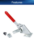 Hardcore Side Mounted Vertical Toggle Clamp Set With A Slick Quick Release Lever And Cushioned Rubber Tips For Tight Hold Downs On Any Daily Shop Grind Or Weekend Projects, featuring a quick release lever and zinc plating.