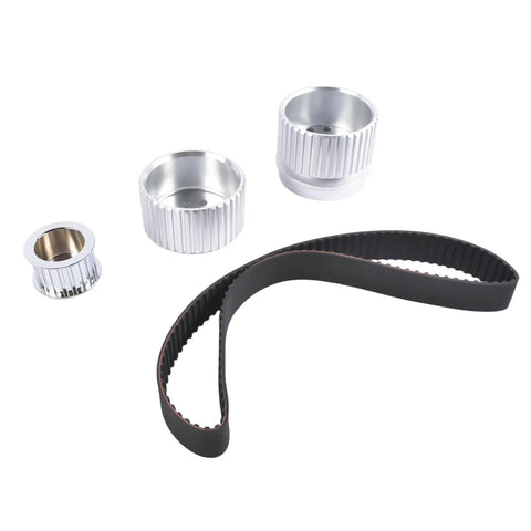 Upgrade Your Chevy BBC With This Sick Belt Drive Pulley Set For 396 427 Or 454 Big Block Engines Featuring Durable Billet Aluminum Design And A Non Slip Gilmer Belt To Keep Your Ride Running Smooth Like A Dream., billet Chevy BBC pulley set with Gilmer belt