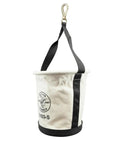 Heavy-Duty Tapered-Wall Bucket With No 4 Canvas, Web Handle Running Down The Sides, Riveted Leather Strap And Swivel Snap Included