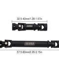 RC Steel Center Drive Shaft Upgrade For One Twenty Four Scale RC Crawlers Like Axial SCX24 Deadbolt GX470 CNC Hardened Steel Black Finish Easy Install Improves Handling And Durability