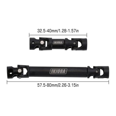 RC Steel Center Drive Shaft Upgrade For One Twenty Four Scale RC Crawlers Like Axial SCX24 Deadbolt GX470 CNC Hardened Steel Black Finish Easy Install Improves Handling And Durability