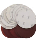 Get Ready To Tackle Any Project With These 20pcs 150mm Hook Loop Sanding Discs showing various grits and colors for wood and rust polishing.