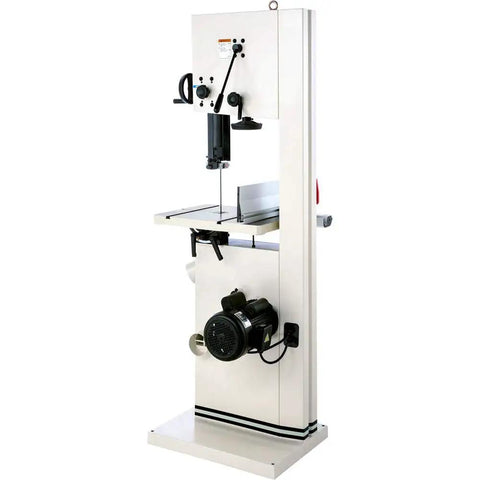 Resaw Bandsaw With 14 Inch Capacity, 2 HP Motor, 110 To 220 Volt Prewired For 110V, Deluxe Two Height Resaw Fence, 21.75 Inch By 16.13 Inch Table, White And Silver Finish, Durable Midweight Woodworking Powerhouse
