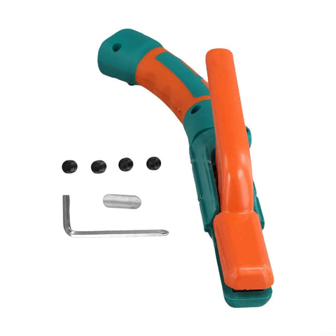 Durable 800 Amp Welding Stinger Electrode Clamp With Ergonomic Curved Handle, featuring replacement parts and tools for precision welding use.