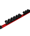 9 Slot Screwdriver Organizer Rail And Wrench Hanger Tool Holder For Workshop And Garage Wall Mount, side view